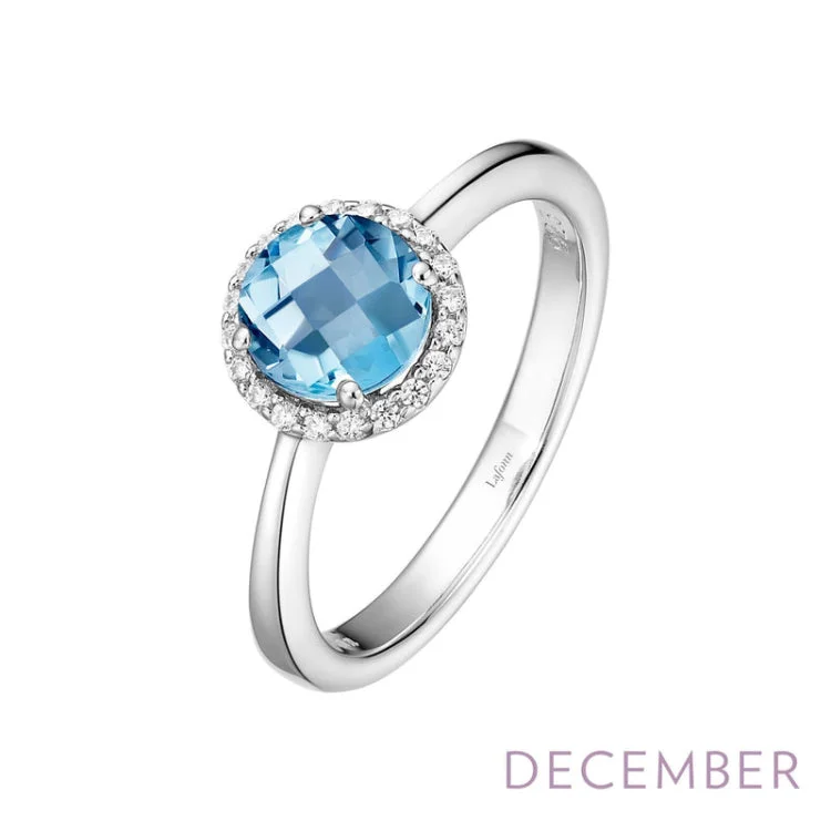 Women’s diamond solitaire rings-December Birthstone Ring