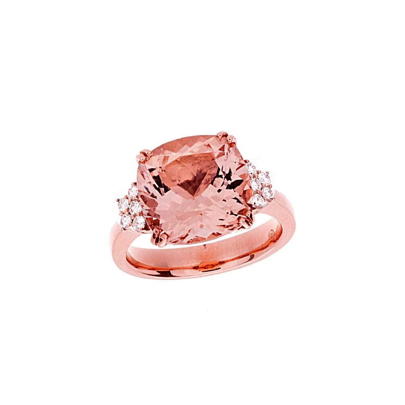 Women’s luxury diamond rings-Morganite Ring