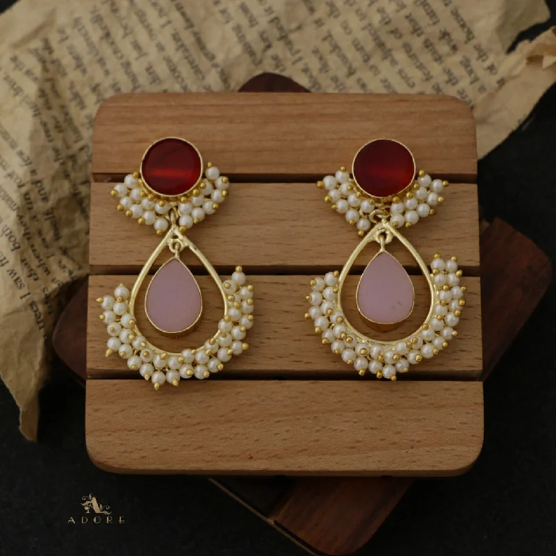 Women’s teardrop earrings-Adore - Raw Stone Angelic Earrings (Colour Options)