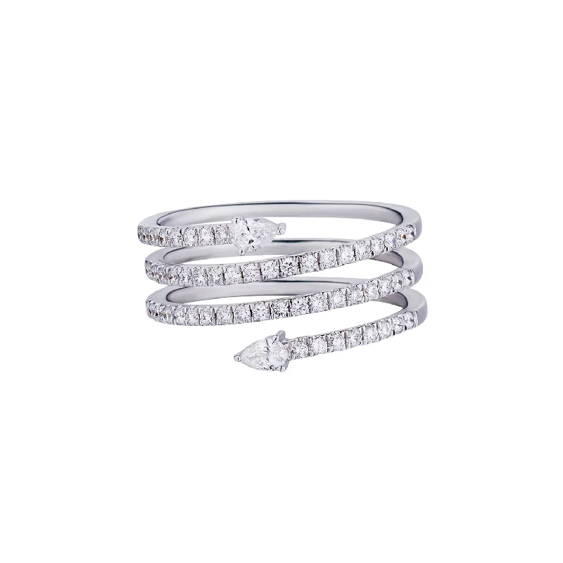 Women’s contemporary rings-DIAMOND WRAP RING