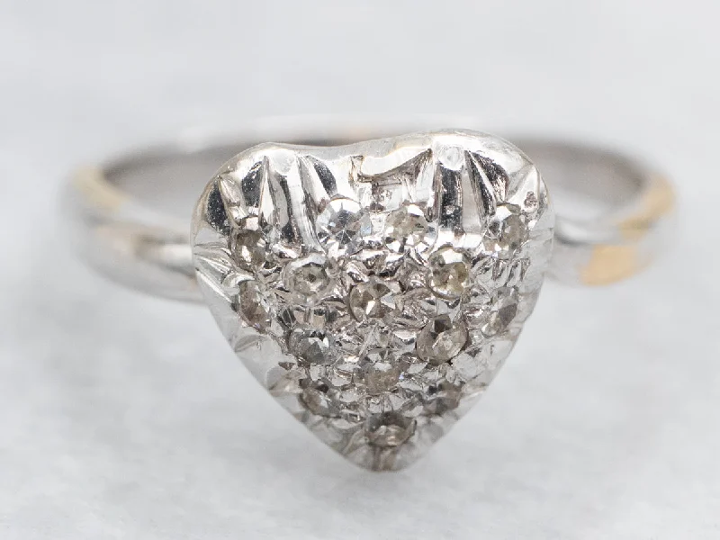 Diamond Heart Shaped Ring