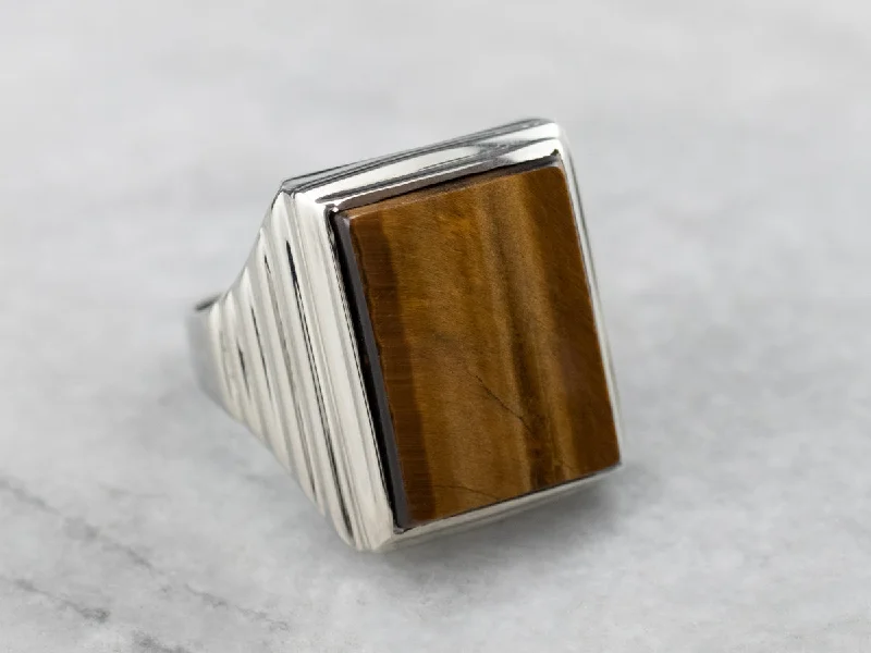 Vintage Tigers Eye Statement Ring