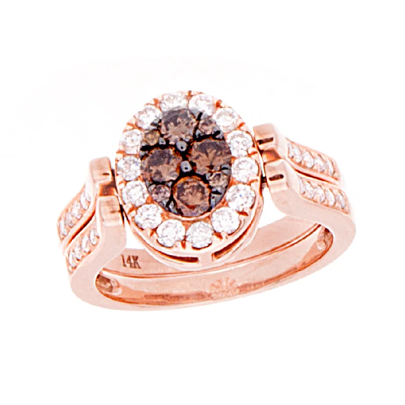 Women’s fine rings-Ladies Diamond Reversable Ring