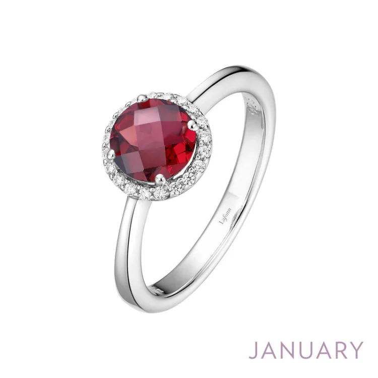 Women’s gemstone eternity rings-January Birthstone Ring