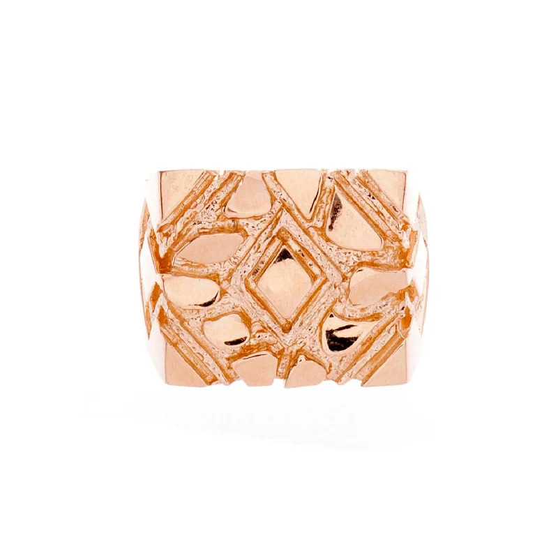 Women’s cute rings-Mens Nugget Ring