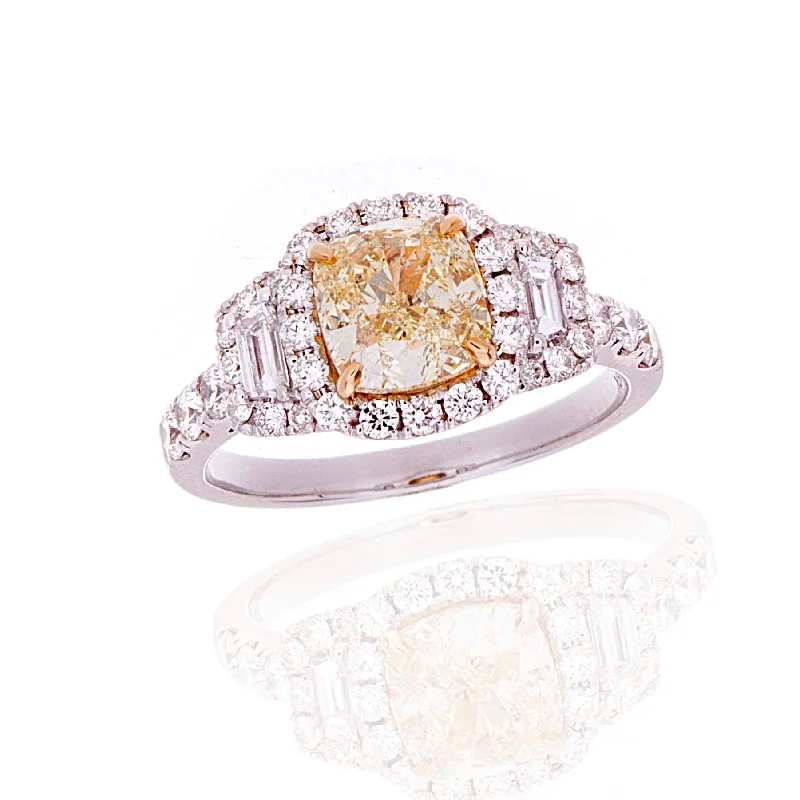 Women’s signet rings-Fancy Yellow Diamond Solitaire Ring