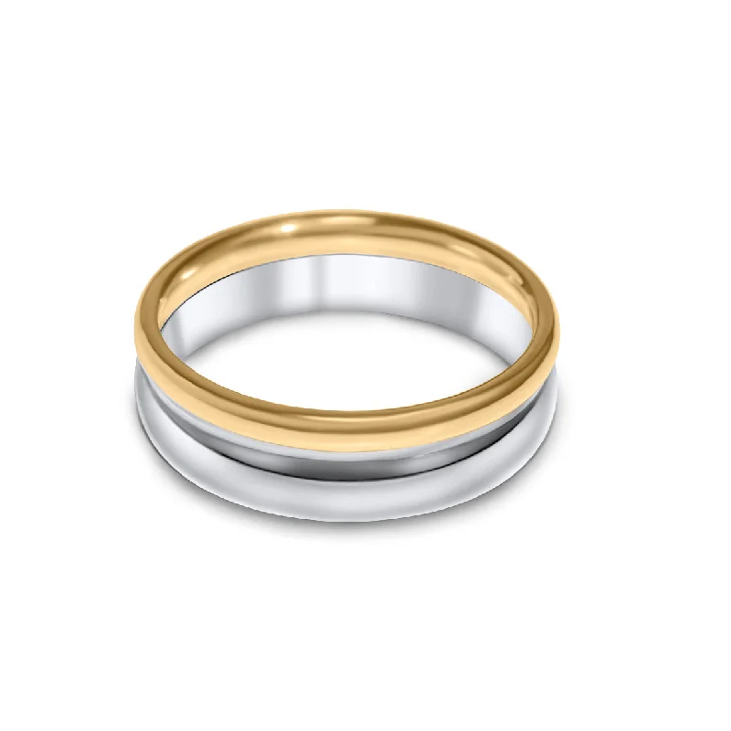 Women’s wedding rings-Mixed Simple Band Ring