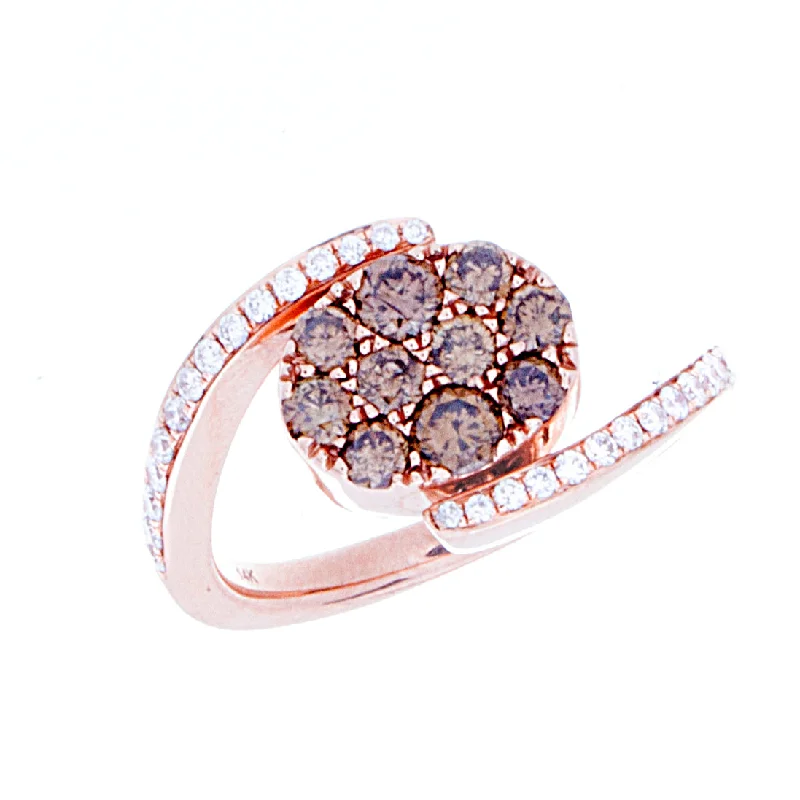 Women’s stylish rings-Blue and Brown Diamond Reversable Ring