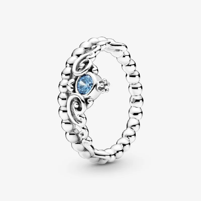 Women’s adjustable rings-Disney Cinderella Blue Tiara Ring