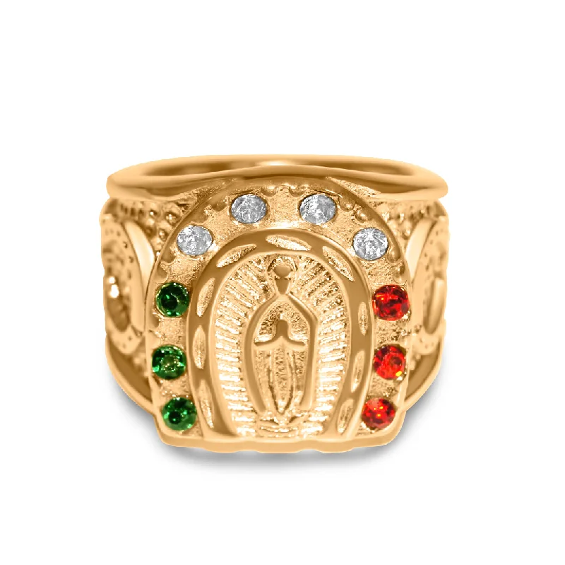 Women’s solitaire rings-Religious Gold Ring