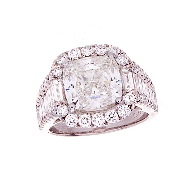 Women’s engraved rings-Diamond Solitaire Ring