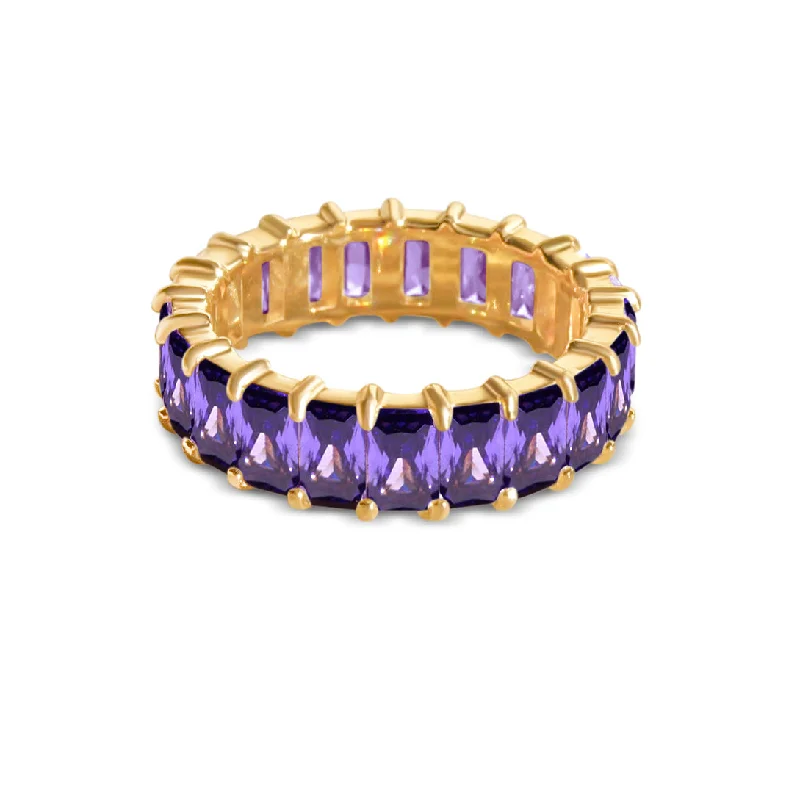 Women’s ruby rings-Purple Eternity Ring