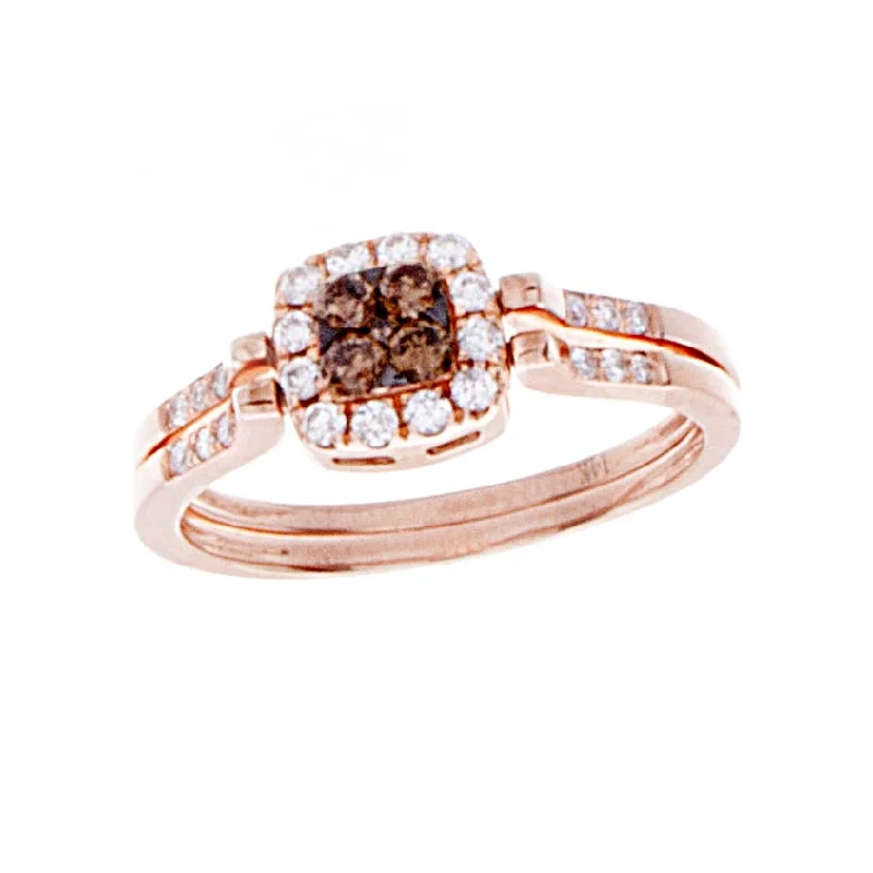 Women’s classic gold rings-Ladies Diamond Reversable Ring