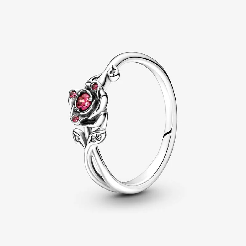 Women’s cocktail rings-Disney Beauty and the Beast Rose Ring