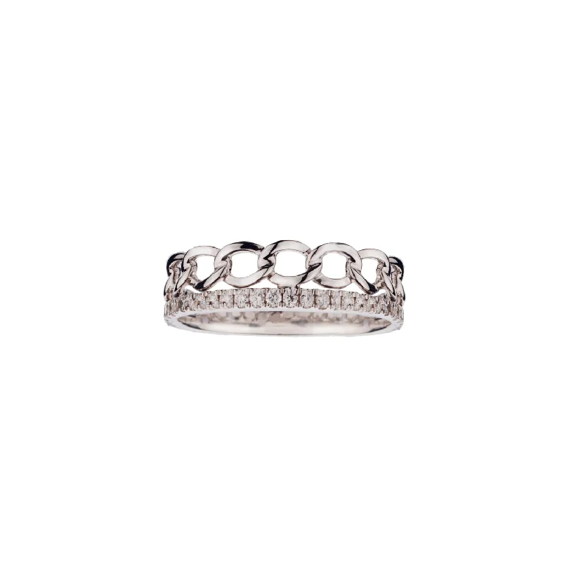 Women’s wedding ring sets-DIAMOND LINK RING