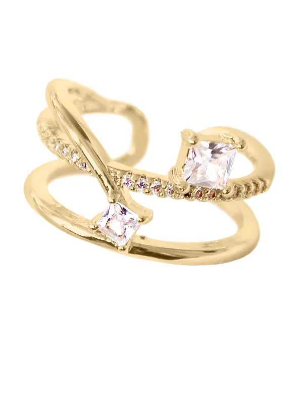 Women’s rose gold engagement rings-Tinna Ring