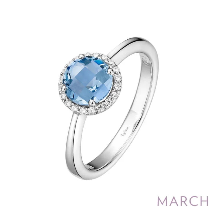 Women’s adjustable engagement rings-March Birthstone Ring