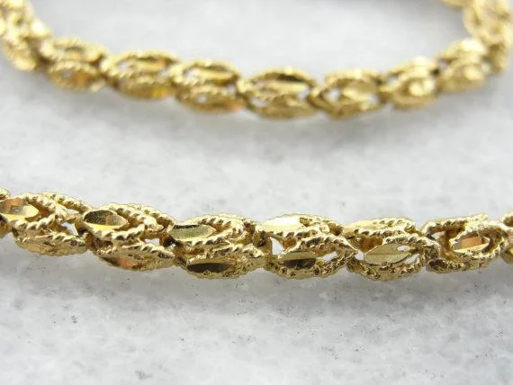 Vintage Gold Necklace for Wearing Alone or Layering