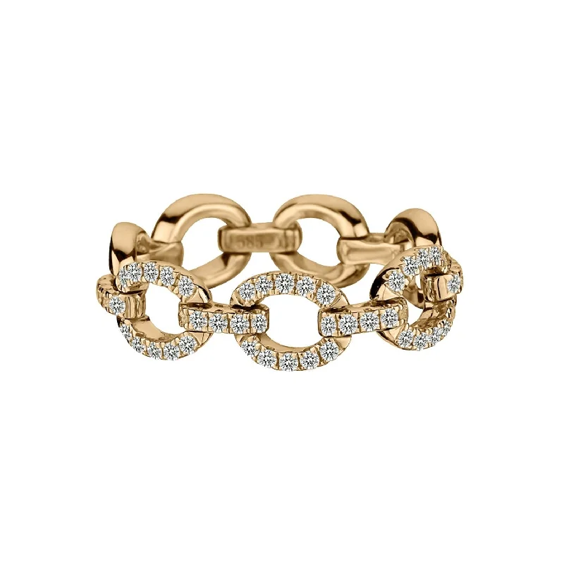 Women’s chunky rings-DIAMOND LINK RING