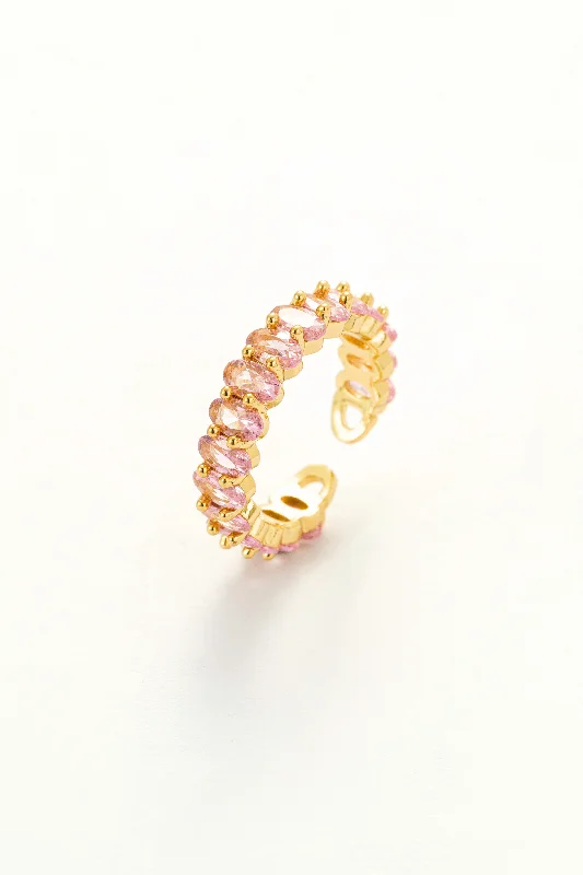 Women’s pearl rings-Azalea Zircon Ring