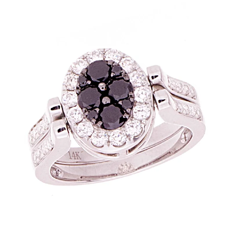 Women’s infinity gemstone rings-Ladies Diamonds Reversable Ring