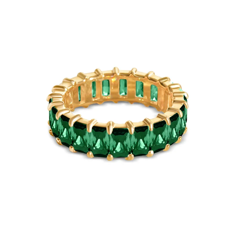 Women’s statement rings-Green Eternity Ring