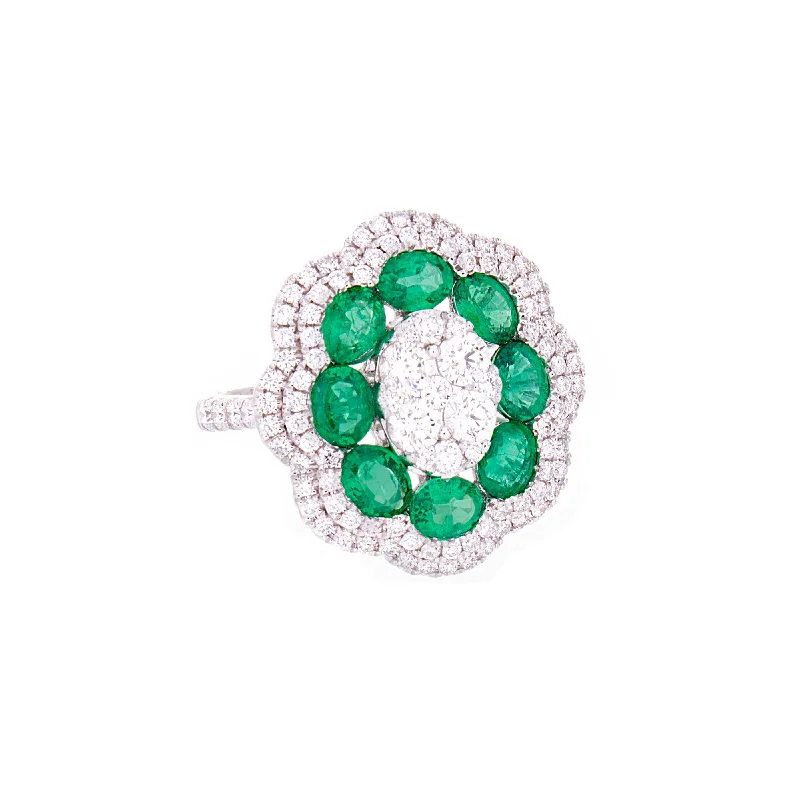 Women’s eco-friendly rings-Emerald Ring