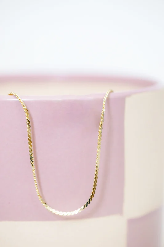 Women’s handmade rings-je-ta'ime layering chain { gold vermeil }