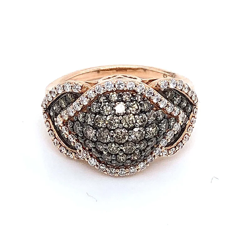 Women’s gold plated rings-Choco Diamonds  Ring