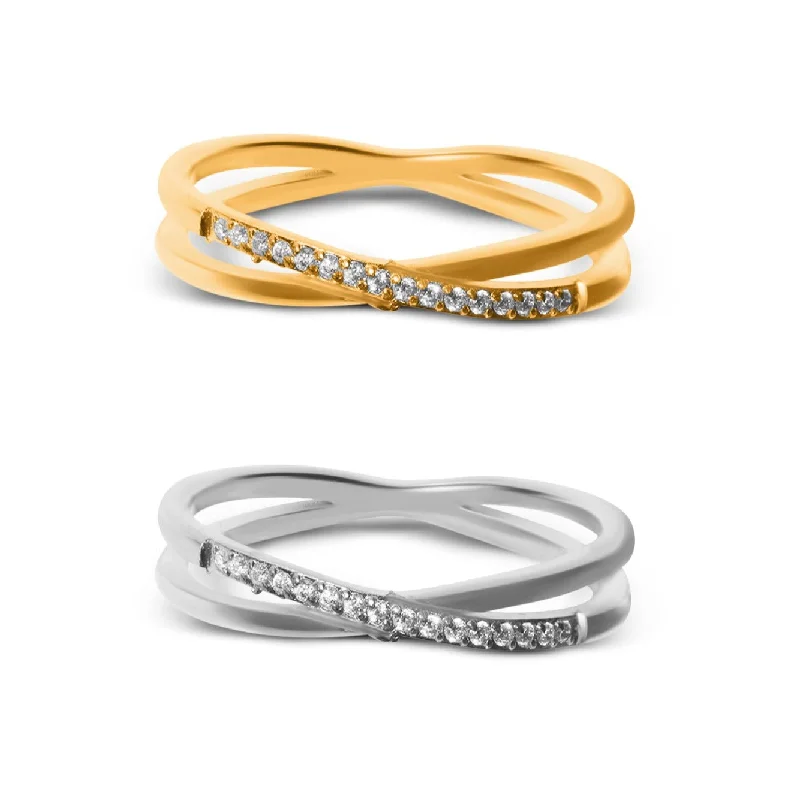 Women’s engagement rings-Double Line Ring