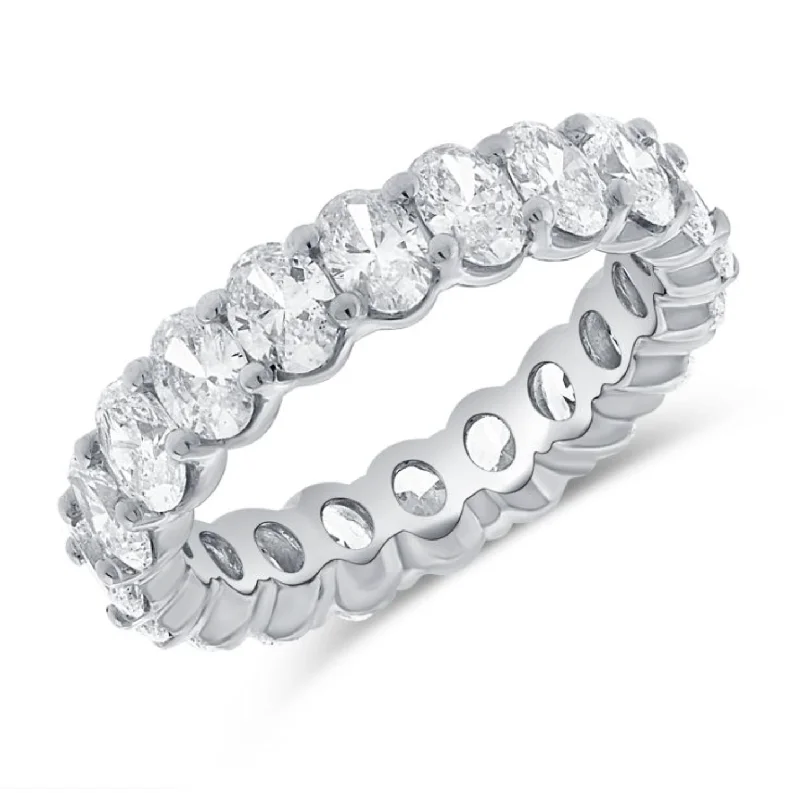 Women’s crown rings-Oval Cut Lab Diamond Eternity Ring