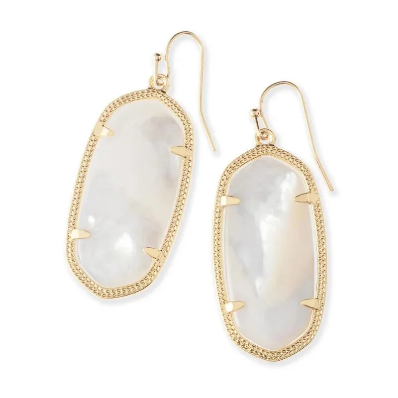 Women’s elegant earrings-Kendra Scott | Elle Gold Drop Earrings In Ivory Mother-Of-Pearl