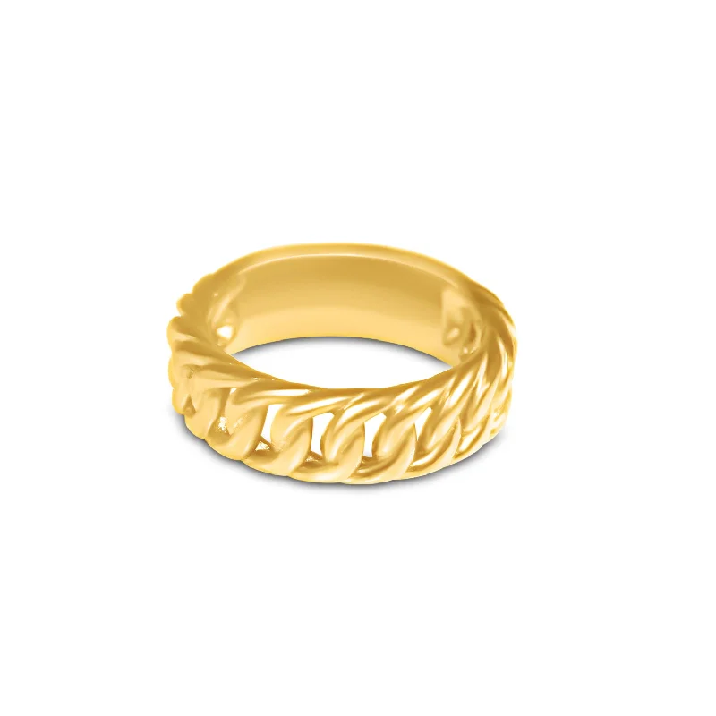 Women’s stackable rings-Gold Chain Ring