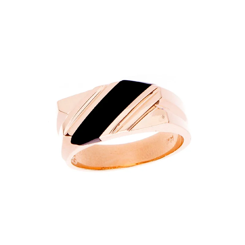 Women’s custom rings-Mens Onyx Ring