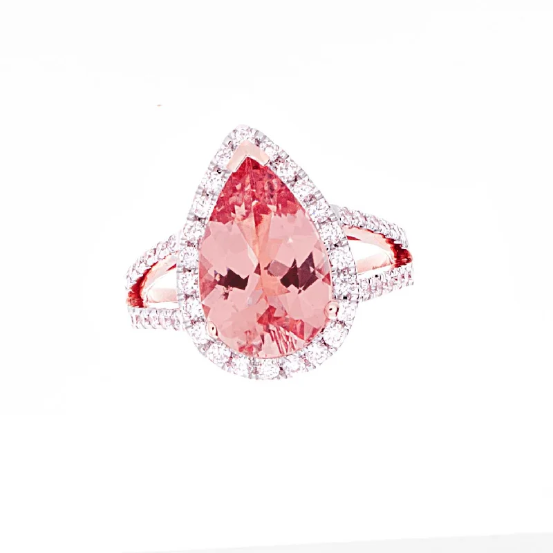 Women’s diamond rings-Morganite Ring