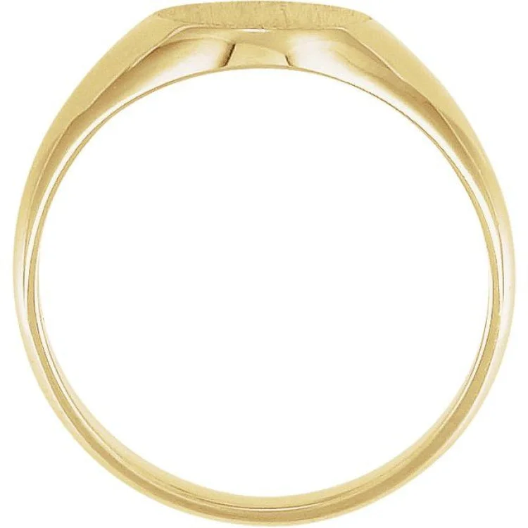 Women’s personalized rings-14K Yellow 10x8 mm Oval Signet Ring