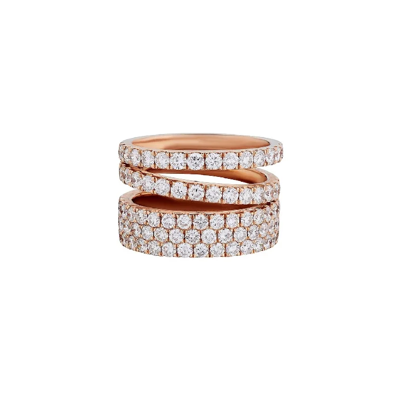 Women’s men’s style rings-DIAMOND WRAP RING