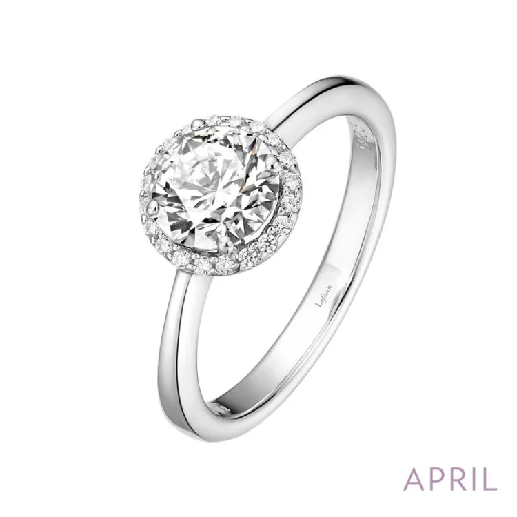 Women’s wedding ring sets-April Birthstone Ring