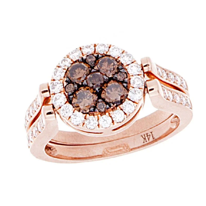 Women’s gold rings-Ladies Diamond Reversable Ring