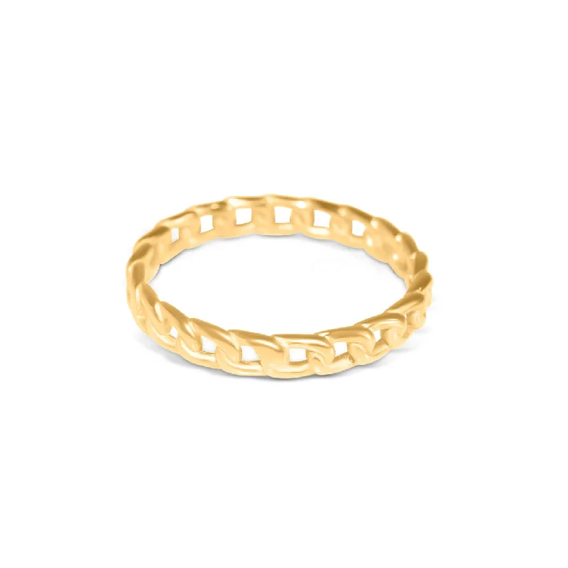 Women’s designer engagement rings-Thin Chain Ring