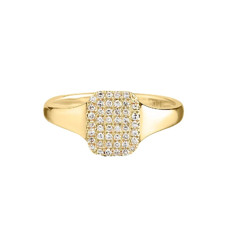 Women’s personalized rings-DIAMOND PINKY RING