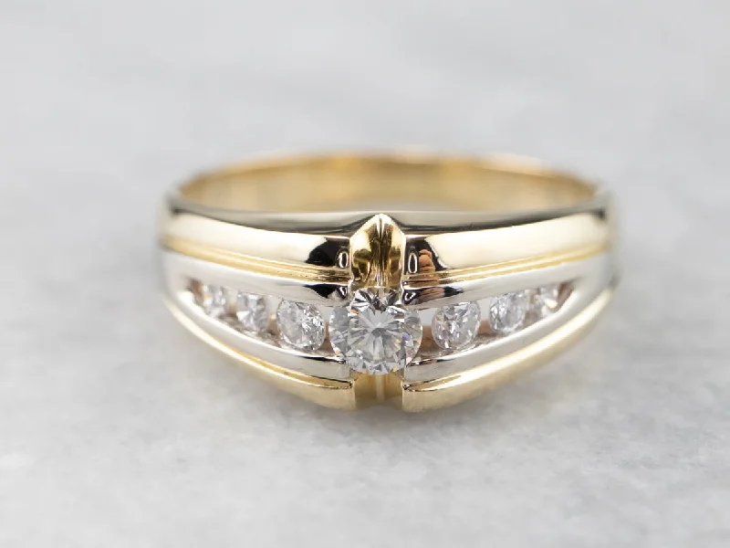 Unisex Diamond Statement Ring