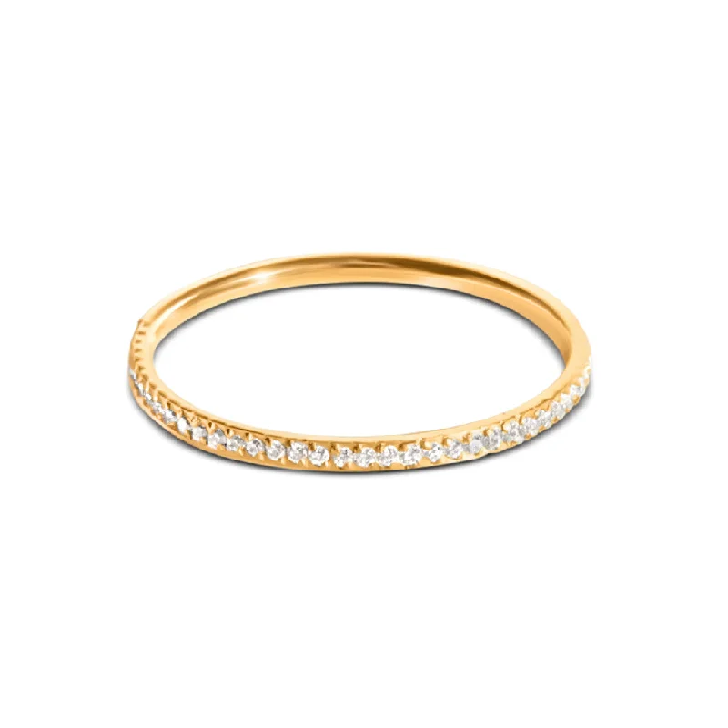 Women’s diamond rings-Gold Eternity Diamonds Ring