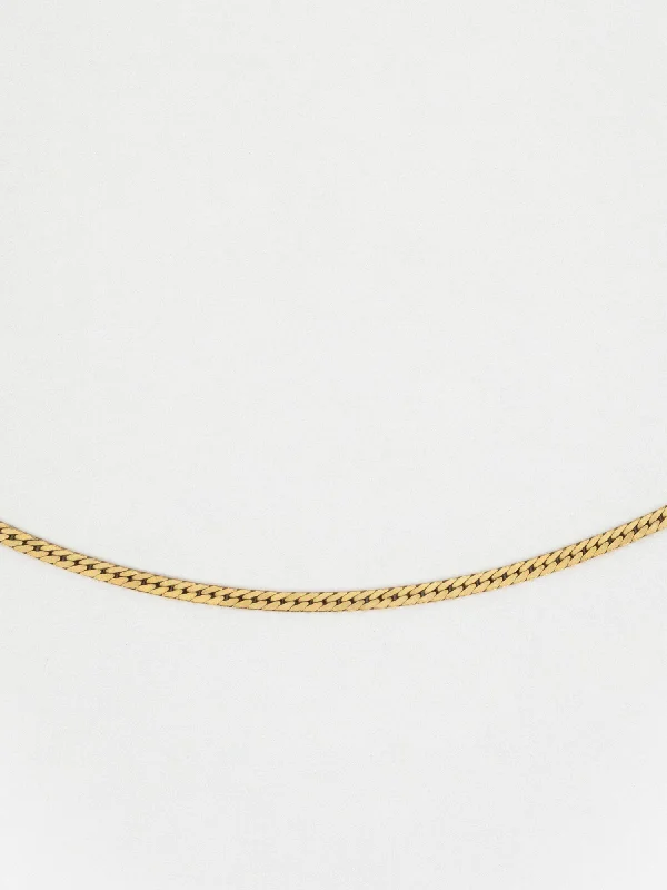 Women’s double band rings-Tiny Herringbone Chain