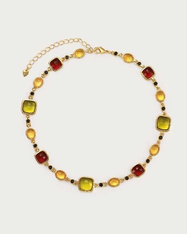 Women’s simple gold necklaces-Harmonia Multicolored Necklace