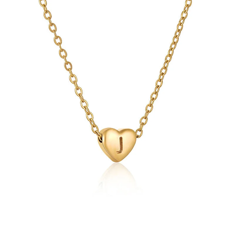 Gold Letter Necklace J