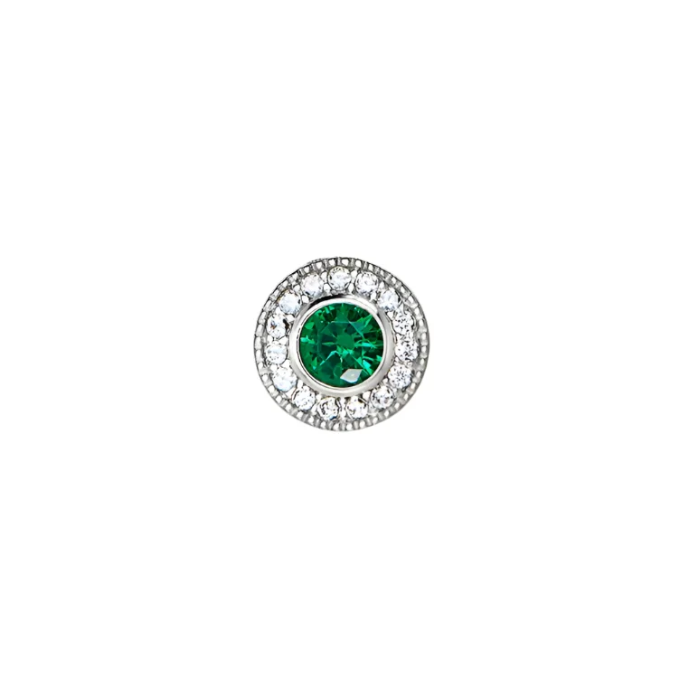 Women’s sparkling bangle bracelets-Birth Gems Emerald Bracelet Charm