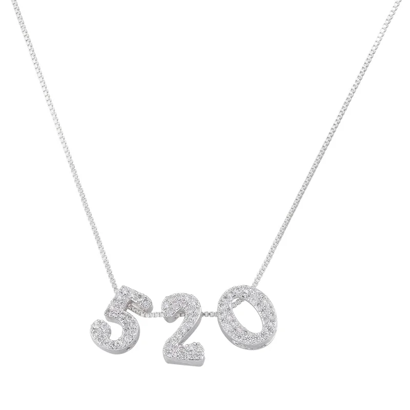 White Gold Color White Diamond Necklace