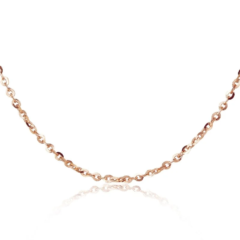 Women’s gemstone chain necklaces-14K Solid Gold Necklace Chain