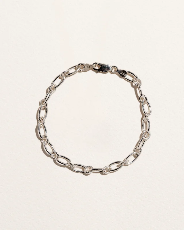 Women’s flower bracelets-Long + Short Link Chain Bracelet